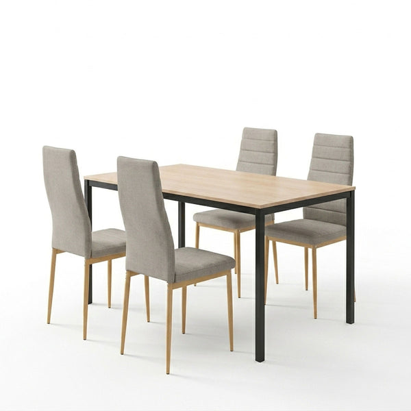 Set masa si scaune Dining, Bej, 120x75x75 cm