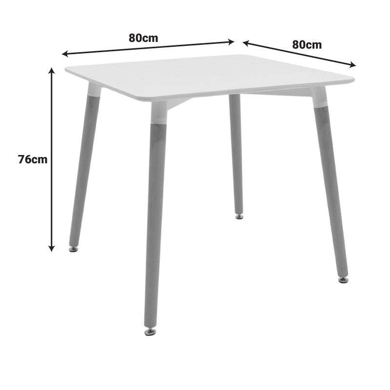 Set masa si scaune Dining, Bej, 80x80x76 cm