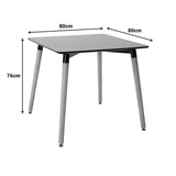 Set masa si scaune Dining, Bej, 80x80x76 cm