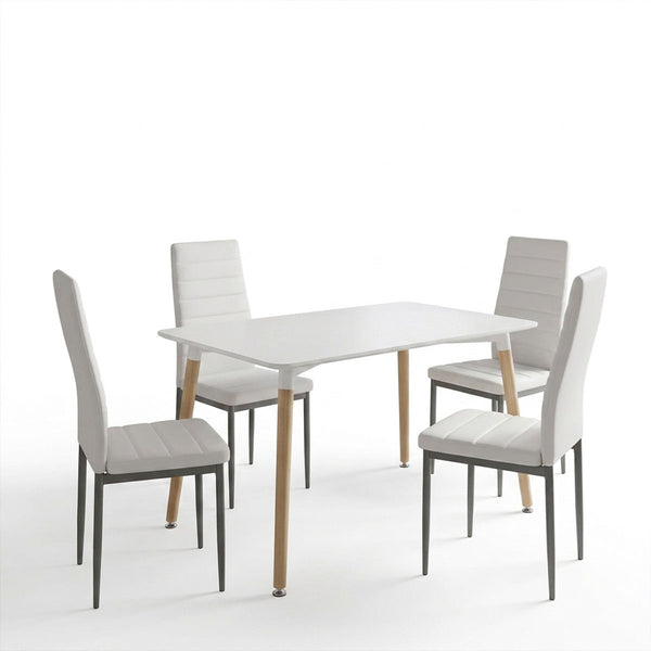 Set masa si scaune Dining, Bej, 80x80x76 cm