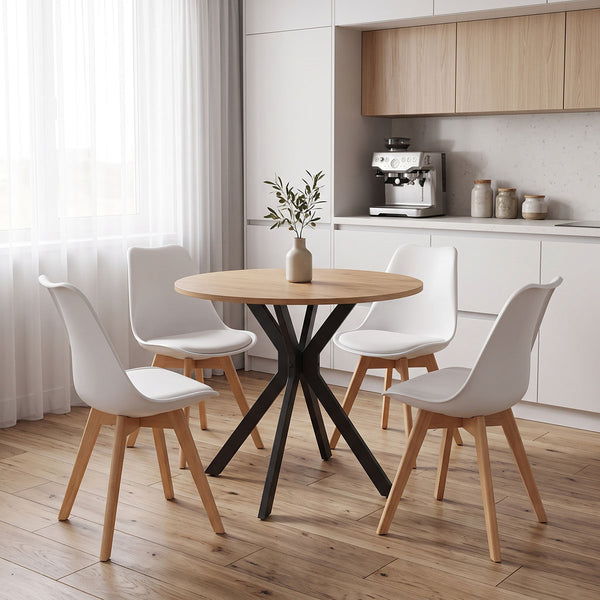 Set masa si scaune Dining, D80x75 cm