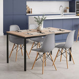 Set masa si scaune Dining, Gri, 120x75x75 cm
