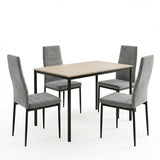 Set masa si scaune Dining, Gri, 120x75x75 cm