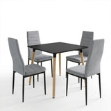 Set masa si scaune Dining, Gri, 80x80x76 cm