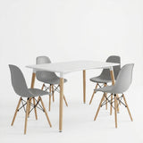 Set masa si scaune Dining, Gri, 80x80x76 cm