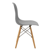 Set masa si scaune Dining, Gri, D80x73 cm, imagine produs 5