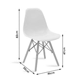 Set masa si scaune Dining, Gri, D80x73 cm, imagine produs 9