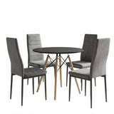 Set masa si scaune Dining, Gri, D80x73 cm