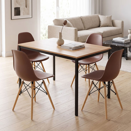 Set masa si scaune Dining, Maro, 120x75x75 cm