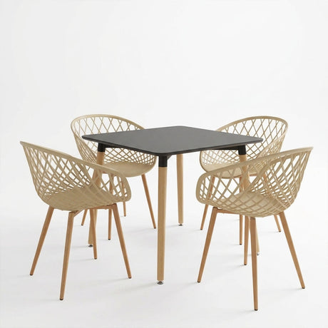 Set masa si scaune Dining, MDF, 80x80x76 cm
