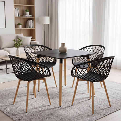 Set masa si scaune Dining, MDF, 80x80x76 cm