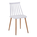 Set masa si scaune Dining, Sticla, Alb, D100x75 cm, imagine produs 6
