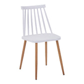Set masa si scaune Dining, Sticla, Alb, D100x75 cm, imagine produs 6