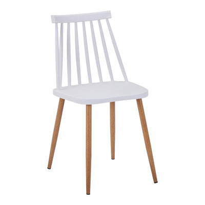 Set masa si scaune Dining, Sticla, Alb, D100x75 cm, imagine produs 6