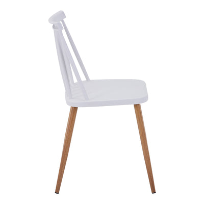 Set masa si scaune Dining, Sticla, Alb, D100x75 cm, imagine produs 7