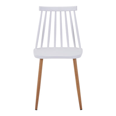 Set masa si scaune Dining, Sticla, Alb, D100x75 cm, imagine produs 8