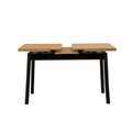 Set masă și scaune extensibile (4 bucăți) OLİVER SBT WHİTE KARİNA-Table & Chairs Set  11, Negru, 77x75x120 cm