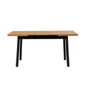 Set masă și scaune extensibile (4 bucăți) OLİVER SBT WHİTE KARİNA-Table & Chairs Set  11, Negru, 77x75x120 cm