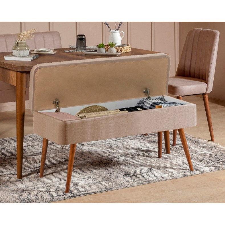 Set masă și scaune extensibile (4 bucăți) Vina 0701 - 3 -
Anthracite,
Atlantic Extendable Dining Table & Chairs Set   7, Nuc, 77x75x120 cm