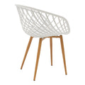 Set masa si scaune Ezra dining, Metal, Alb, D80x75 cm, imagine produs 7