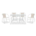 mobilier de gradina Set Masa si Scaune Gradina Valor-Obbi 5 Piese Alb