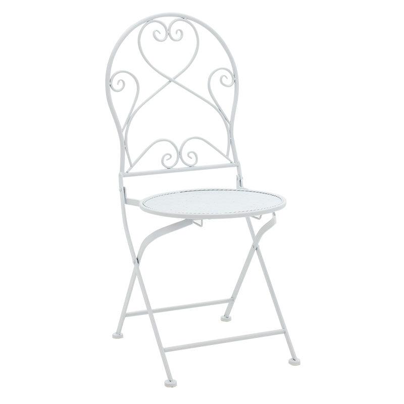 Set Masa si Scaune Gradina Walen 3 Piese Negru, Alb, 60x60x93 cm - Alb