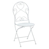 Set Masa si Scaune Gradina Walen 3 Piese Negru, Alb, 60x60x93 cm - Alb