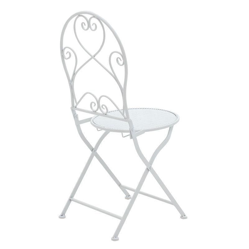 Set Masa si Scaune Gradina Walen 3 Piese Negru, Alb, 60x60x93 cm - Alb
