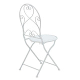 Set Masa si Scaune Gradina Walen 3 Piese Negru, Alb, 60x60x93 cm - Alb