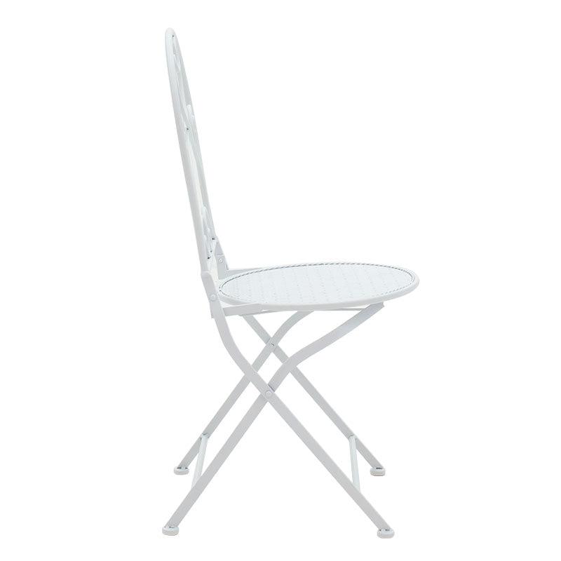 Set Masa si Scaune Gradina Walen 3 Piese Negru, Alb, 60x60x93 cm - Alb