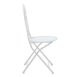 Set Masa si Scaune Gradina Walen 3 Piese Negru, Alb, 60x60x93 cm - Alb