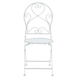 Set Masa si Scaune Gradina Walen 3 Piese Negru, Alb, 60x60x93 cm - Alb