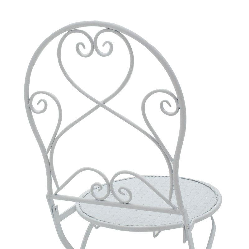 Set Masa si Scaune Gradina Walen 3 Piese Negru, Alb, 60x60x93 cm - Alb