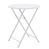 Set Masa si Scaune Gradina Walen 3 Piese Negru, Alb, 60x60x93 cm - Alb