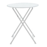 Set Masa si Scaune Gradina Walen 3 Piese Negru, Alb, 60x60x93 cm - Alb