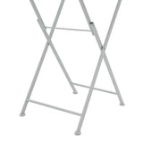 Set Masa si Scaune Gradina Walen 3 Piese Negru, Alb, 60x60x93 cm - Alb