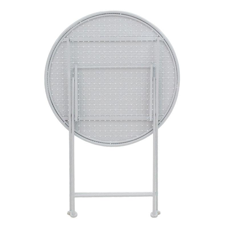 Set Masa si Scaune Gradina Walen 3 Piese Negru, Alb, 60x60x93 cm - Alb