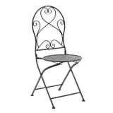 Set Masa si Scaune Gradina Walen 3 Piese Negru, Alb, 60x60x93 cm - Negru