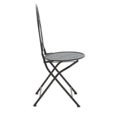Set Masa si Scaune Gradina Walen 3 Piese Negru, Alb, 60x60x93 cm - Negru