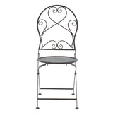 Set Masa si Scaune Gradina Walen 3 Piese Negru, Alb, 60x60x93 cm - Negru