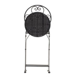 Set Masa si Scaune Gradina Walen 3 Piese Negru, Alb, 60x60x93 cm - Negru