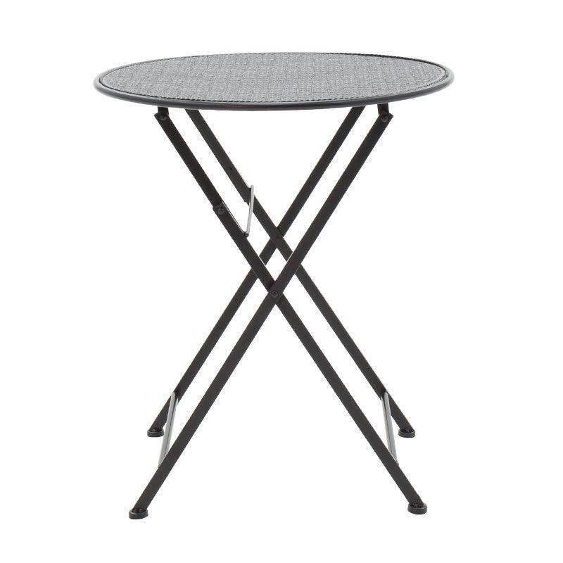 Set Masa si Scaune Gradina Walen 3 Piese Negru, Alb, 60x60x93 cm - Negru