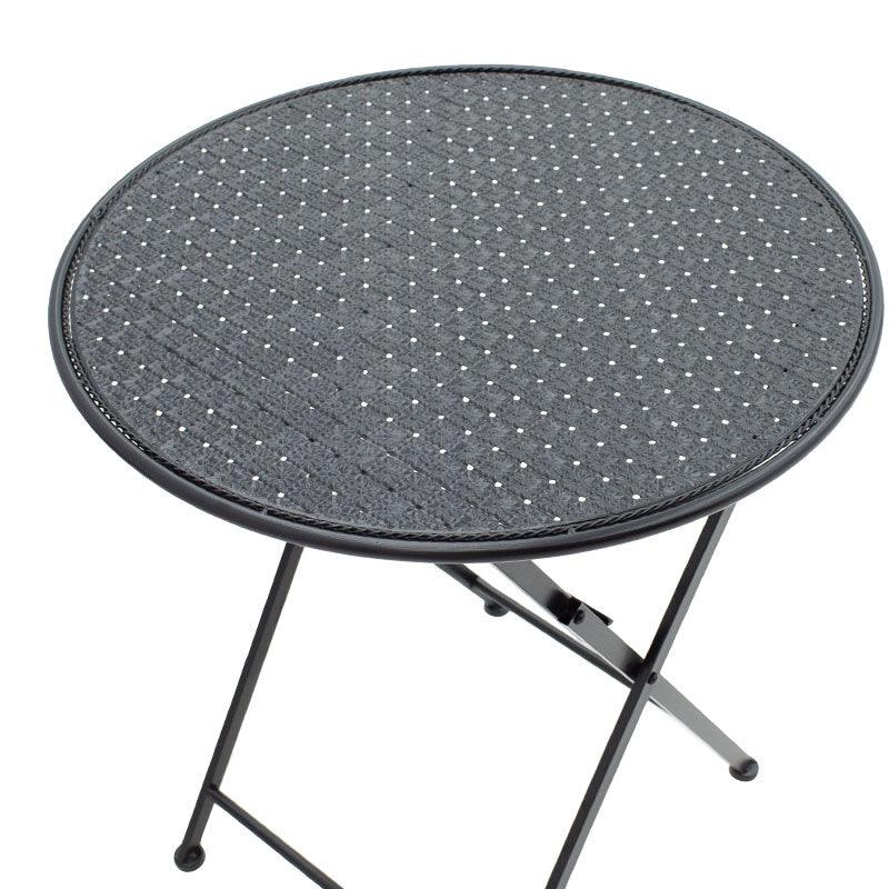 Set Masa si Scaune Gradina Walen 3 Piese Negru, Alb, 60x60x93 cm - Negru