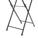 Set Masa si Scaune Gradina Walen 3 Piese Negru, Alb, 60x60x93 cm - Negru