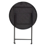 Set Masa si Scaune Gradina Walen 3 Piese Negru, Alb, 60x60x93 cm - Negru