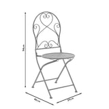Set Masa si Scaune Gradina Walen 3 Piese Negru, Alb, 60x60x93 cm - Negru