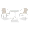mobilier de gradina Set Masa si Scaune Gradina Watson-Obbi 3 Piese Alb