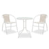mobilier de gradina Set Masa si Scaune Gradina Watson-Obbi 3 Piese Alb