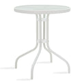 Set Masa si Scaune Gradina Watson-Obbi 3 Piese, Alb, 60x60x70 cm, imagine suplimentara