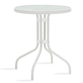 Set Masa si Scaune Gradina Watson-Obbi 3 Piese, Alb, 60x60x70 cm, imagine suplimentara
